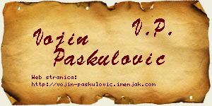 Vojin Paskulović vizit kartica
